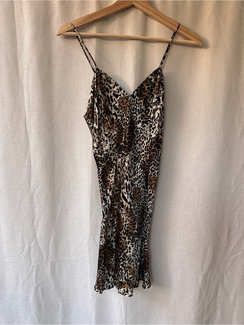 Frederick's of Hollywood Leopard-Print Slip Dress in Brown and Black